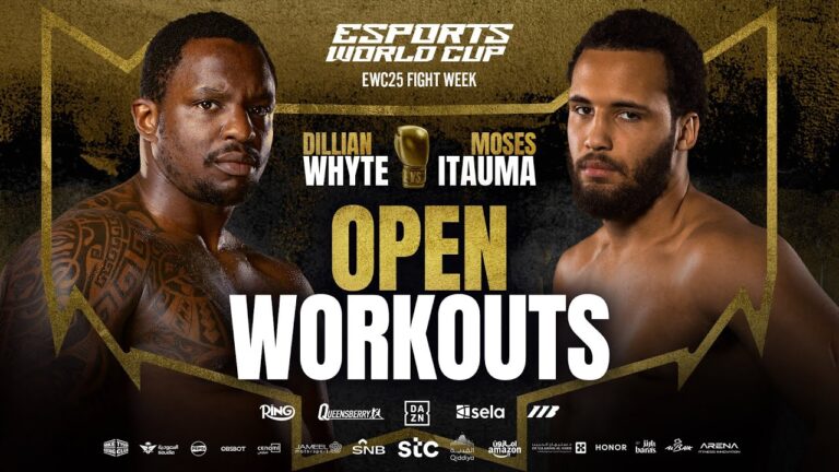 Moses Itauma vs Dillian Whyte Open Workout LIVE | Esports World Cup Fight Week 🏆💥