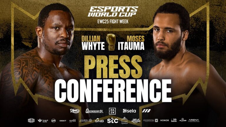 Moses Itauma vs Dillian Whyte Press Conference LIVE | Esports World Cup Fight Week 🏆💥