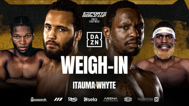 Weigh-In: Moses Itauma vs Dillian Whyte | Ray Ford vs Abraham Nova | Matchroom