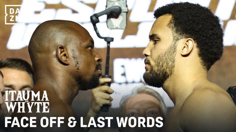 Moses Itauma & Dillian Whyte face off one last time and gave final words before fight night.