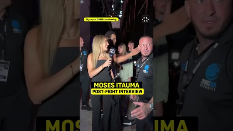 Moses Itauma Post-Fight interview walk 🥳 #shorts