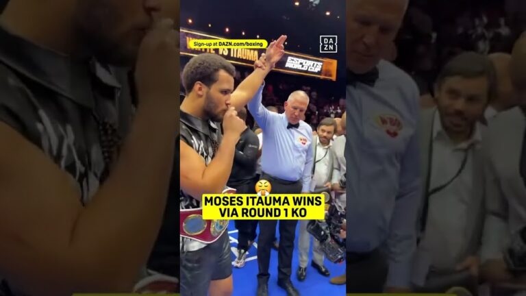WOW!! Moses Itauma scores the 1st round KO over Dillian Whyte 🤯 #shorts