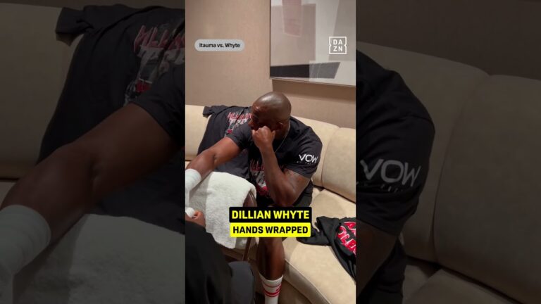 Dillian Whyte getting his hands wrapped for today's main event! 🖐️ #shorts