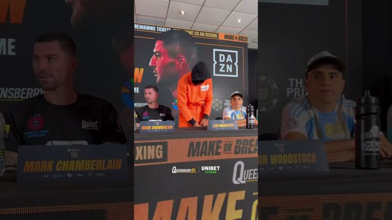 Lyon Woodstock arrives to the press conference in handcuffs 👀⛓️‍💥