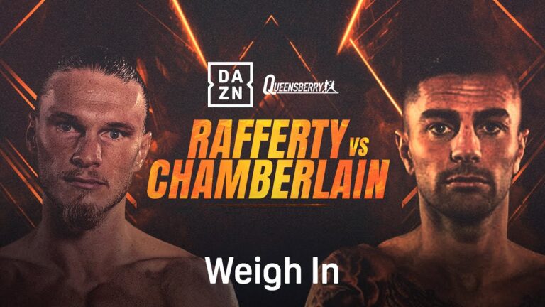 JACK RAFFERTY VS. MARK CHAMBERLAIN WEIGH IN LIVESTREAM