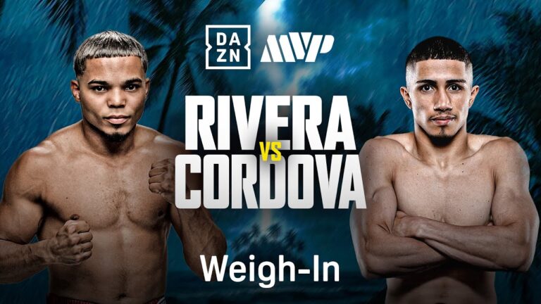 YANKIEL RIVERA VS. ANGELINO CORDOVA WEIGH IN LIVESTREAM