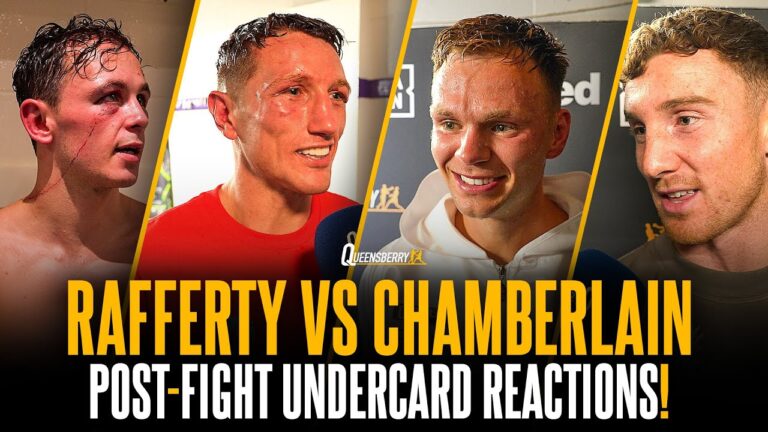 All Post Fight Reactions from the Jack Rafferty vs Mark Chamberlain Undercard 🔥