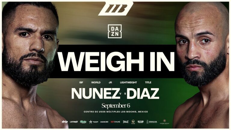 Eduardo 'Sugar' Nunez Vs Christopher 'Pitufo' Diaz Plus Undercard Weigh-In