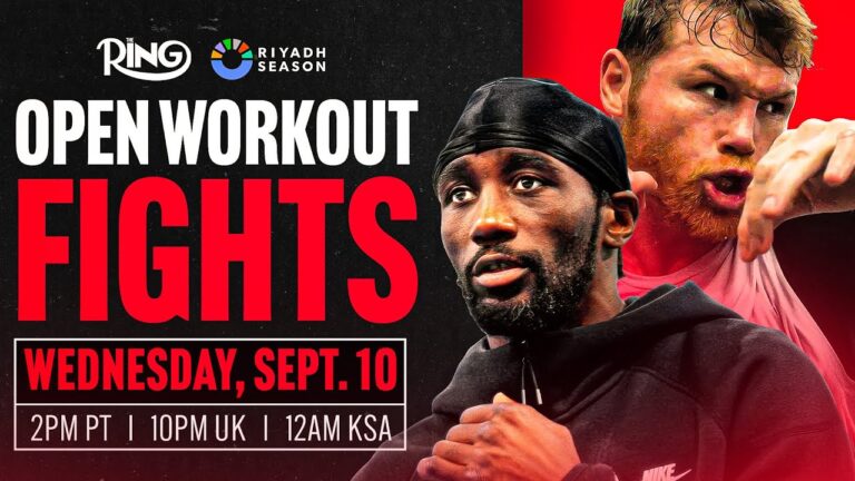 CANELO ALVAREZ VS. TERENCE CRAWFORD OPEN WORKOUT FIGHTS LIVESTREAM