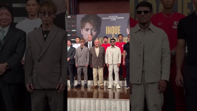Naoya Inoue & Murodjon Akhmadaliev Pose For Undisputed Clash 👑