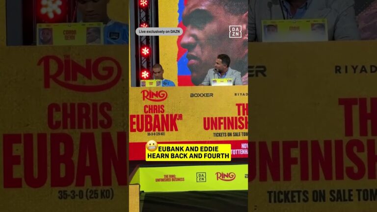 Chris Eubank Jr. and Eddie Hearn going back and fourth! 😳 #shorts