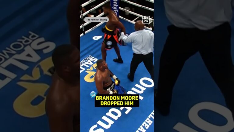 Brandon Moore DROPS DeAndre Savage in round 7!! #shorts