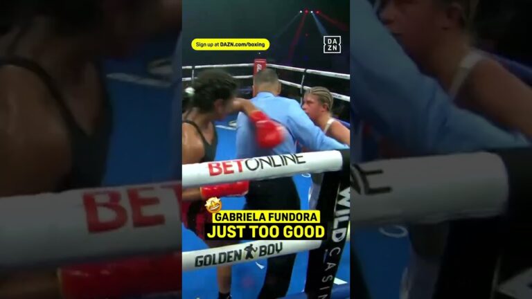 AND STILL.. Gabriela Fundora gets the stoppage in round 7 🥊 #shorts