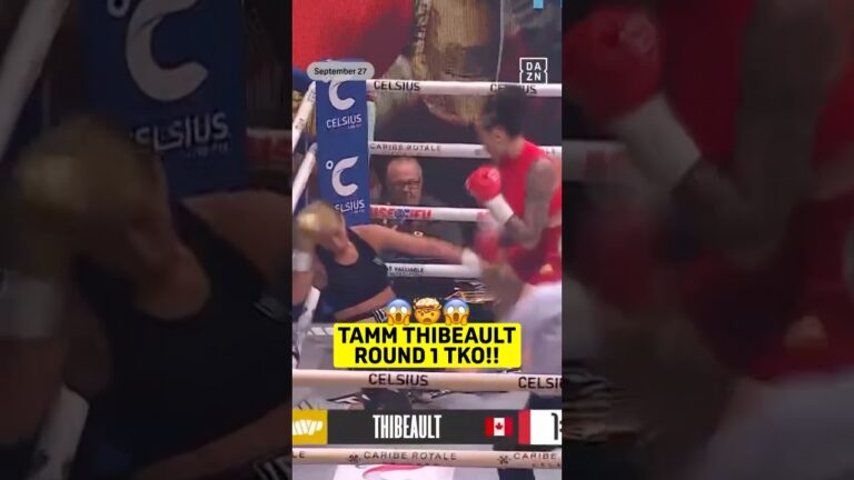Tamm Thibeault INSANE first round TKO!! 🤯 #shorts