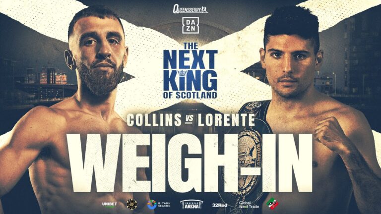 LIVE Weigh-In! Nathaniel Collins vs Cristobal Lorente | The Next King of Scotland 👑