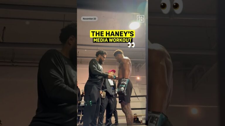 The Haney's at their media workout in NYC! 🗽🥊 #shorts