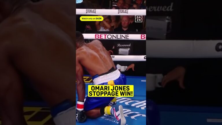 Omari Jones stoppage win at home! 😤🌴 #shorts