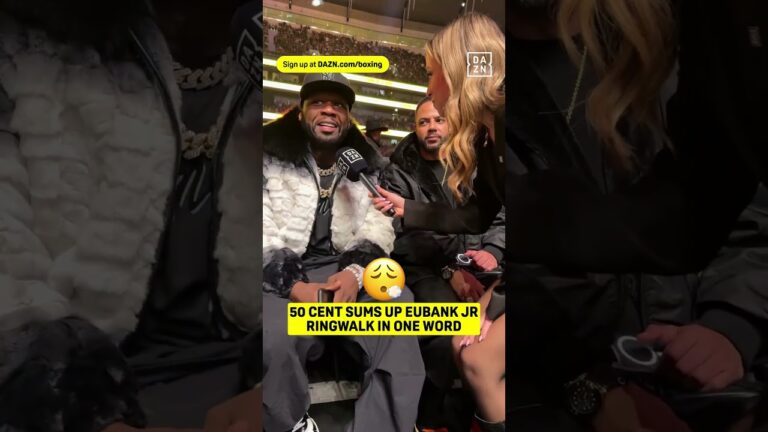 50 Cent REACTS to his ICONIC ringwalk with Chris Eubank Jr & Chris Eubank Sr for #eubankbenn2