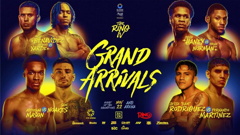 Ring IV *Live* Arrivals | Bam vs Puma, Haney vs Norman, Benavidez vs Yarde | Matchroom Boxing