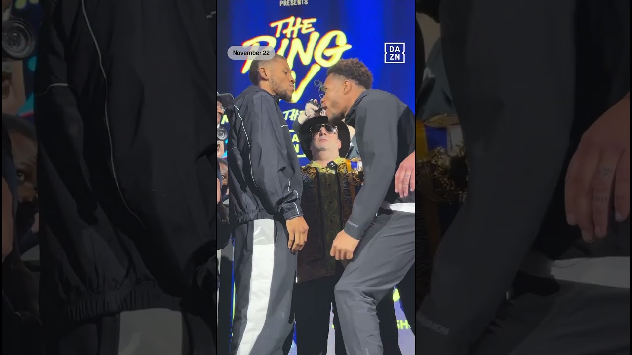 FACE-OFF: Devin Haney vs Brian Norman Jr 👀 NO flinching from Norman Jr