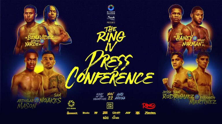 Ring IV *Live* Presser | Bam vs Puma, Haney vs Norman, Benavidez vs Yarde | Matchroom Boxing