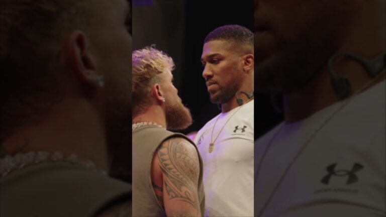 First Face Off: Jake Paul vs Anthony Joshua | The Size Difference 🤯
