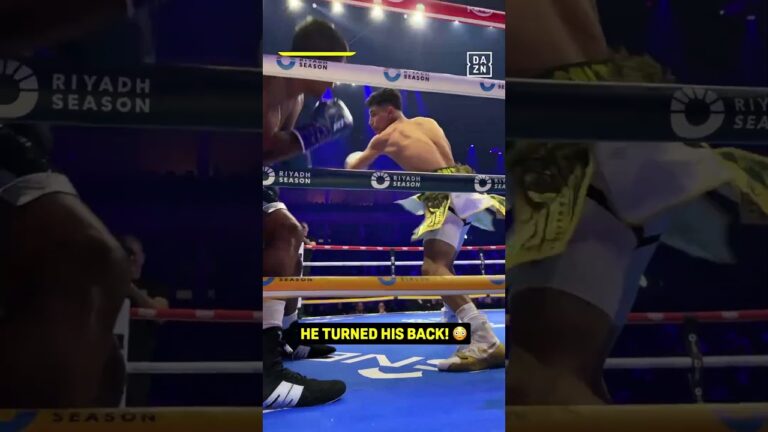 Boxer turns his BACK after beatdown 😳 #RINGIV  #Boxing