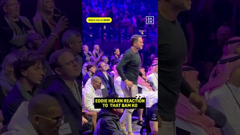 EDDIE HEARN REACTION TO THAT CRAZY BAM KO 🤯 #shorts