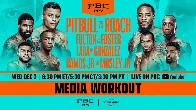 Pitbull vs. Roach MEDIA WORKOUT LIVE STREAM