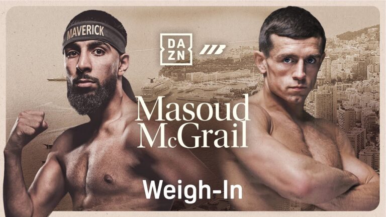 SHABAZ MASOUD VS. PETER MCGRAIL WEIGH IN LIVESTREAM