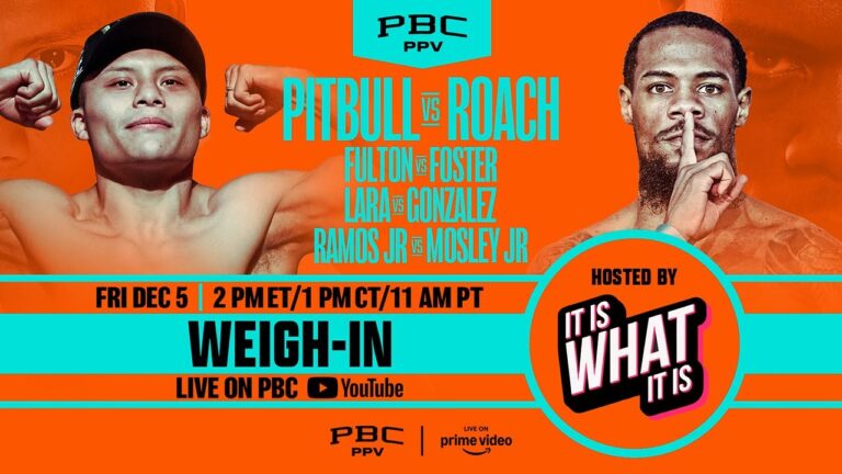 Pitbull vs. Roach WEIGH-IN LIVE STREAM (Hosted By IT IS WHAT IT IS)