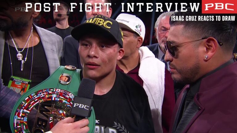 Isaac Cruz reacts to draw against Lamont Roach | POST FIGHT INTERVIEW – Pitbull vs Roach