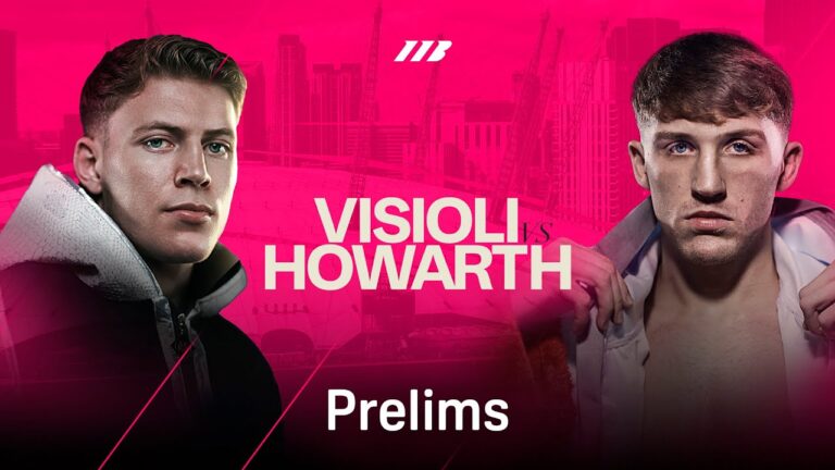 LIVE BOXING! GIORGIO VISIOLI VS. JOE HOWARTH PRELIMS LIVESTREAM