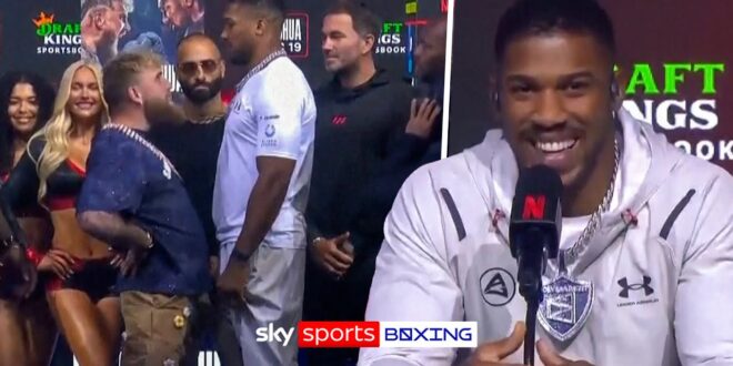 Anthony Joshua responds to Jake Paul taunts at pre-fight presser! – Boxing News