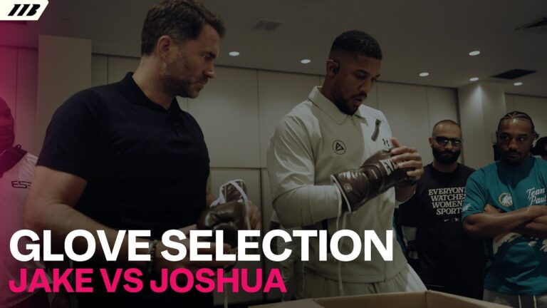 Anthony Joshua Picks Gloves For Jake Paul Fight In Miami | Matchroom Boxing