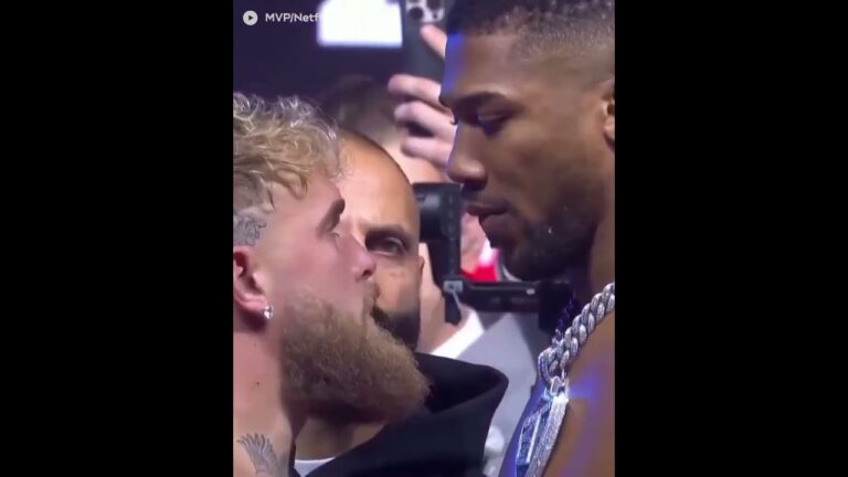 Jake Paul and Anthony Joshua both FIRED UP during their final face-off 🔥