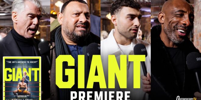GIANT PREMIERE | Prince Naseem Hamed, Pierce Brosnan, Johnny Nelson & more react to upcoming film 🎥🍿 – Boxing News