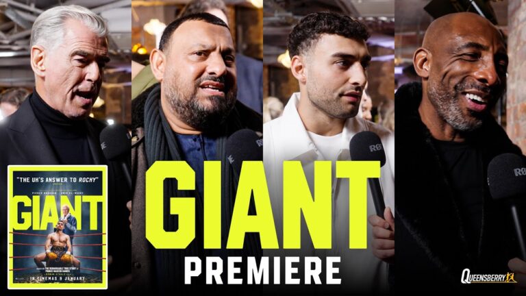 GIANT PREMIERE | Prince Naseem Hamed, Pierce Brosnan, Johnny Nelson & more react to upcoming film 🎥🍿