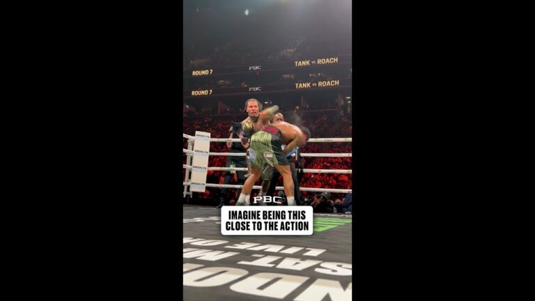 Imagine being THIS CLOSE to the fight night action 🥊