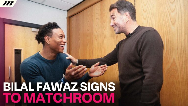 Emotional Bilal Fawaz signs with Eddie Hearn's Matchroom Boxing