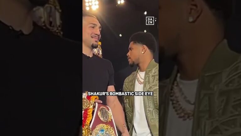 Shakur Stevenson's bombastic side eye at his face-off with Teofimo Lopez is hilarious 😂