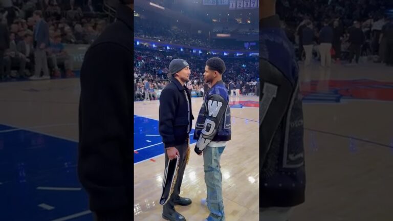 First Fight Week Face Off: Teofimo Lopez Vs Shakur Stevenson 🏀 On Court At The Knicks