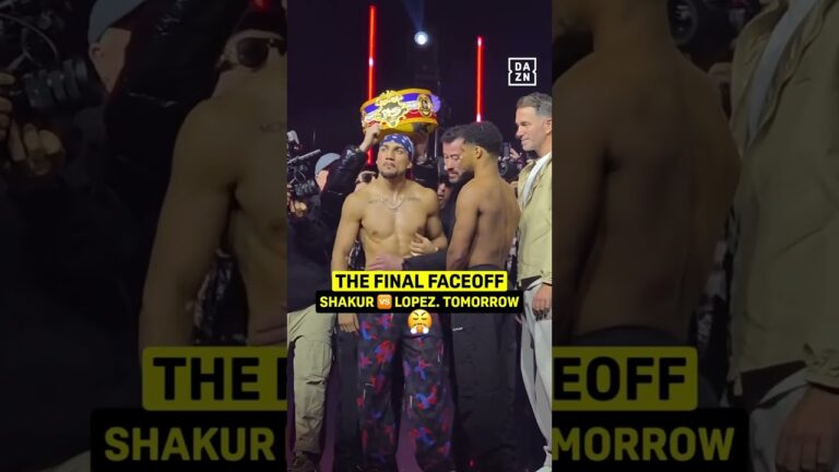Teofimo Lopez vs. Shakur Stevenson's BRILLIANT final staredown at the weigh-in 🔥