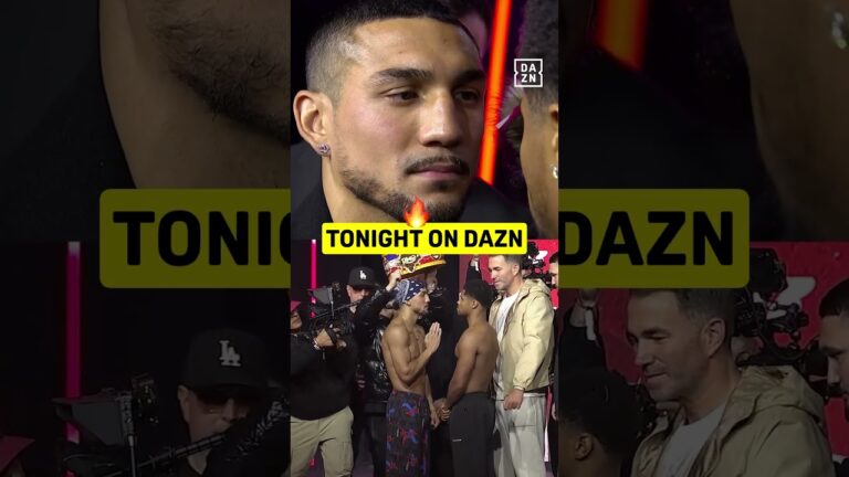 Teofimo Lopez & Shakur Stevenson mimick Usyk & Fury's iconic face-off at presser & weigh-in 🔥