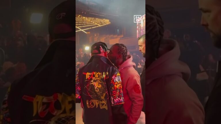 Teofimo Lopez Sr and Terence Crawford exchange HEATED words at Teo vs Shakur weigh-in