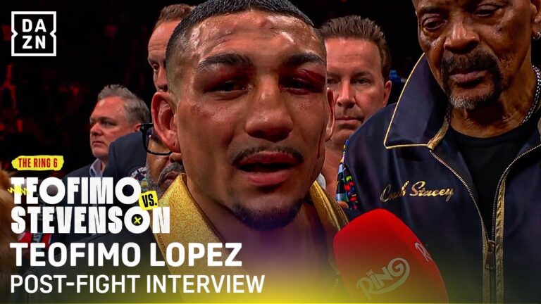 “Hi Daddy, I Love You!” Teofimo Lopez REACTS to Shakur Stevenson defeat & hints at weight change