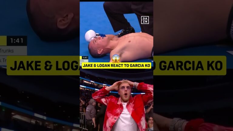 Jake Paul & Logan Paul were all of us when we saw this Ryan Garcia KO 🤯