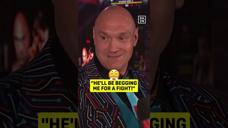 Tyson Fury TAUNTS Oleksandr Usyk that he's out in the cold & will be BEGGING for a trilogy bout