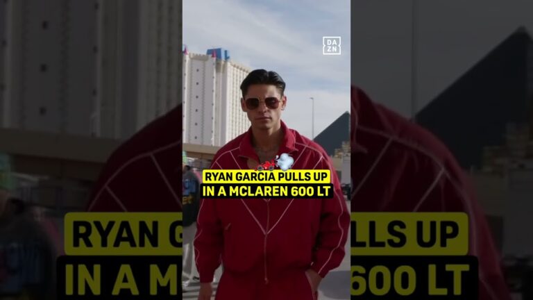 Ryan Garcia pulls up in a McLaren 600 LT