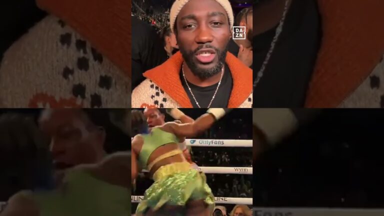 Terence Crawford reacts to Claressa Shields victory!! #shorts